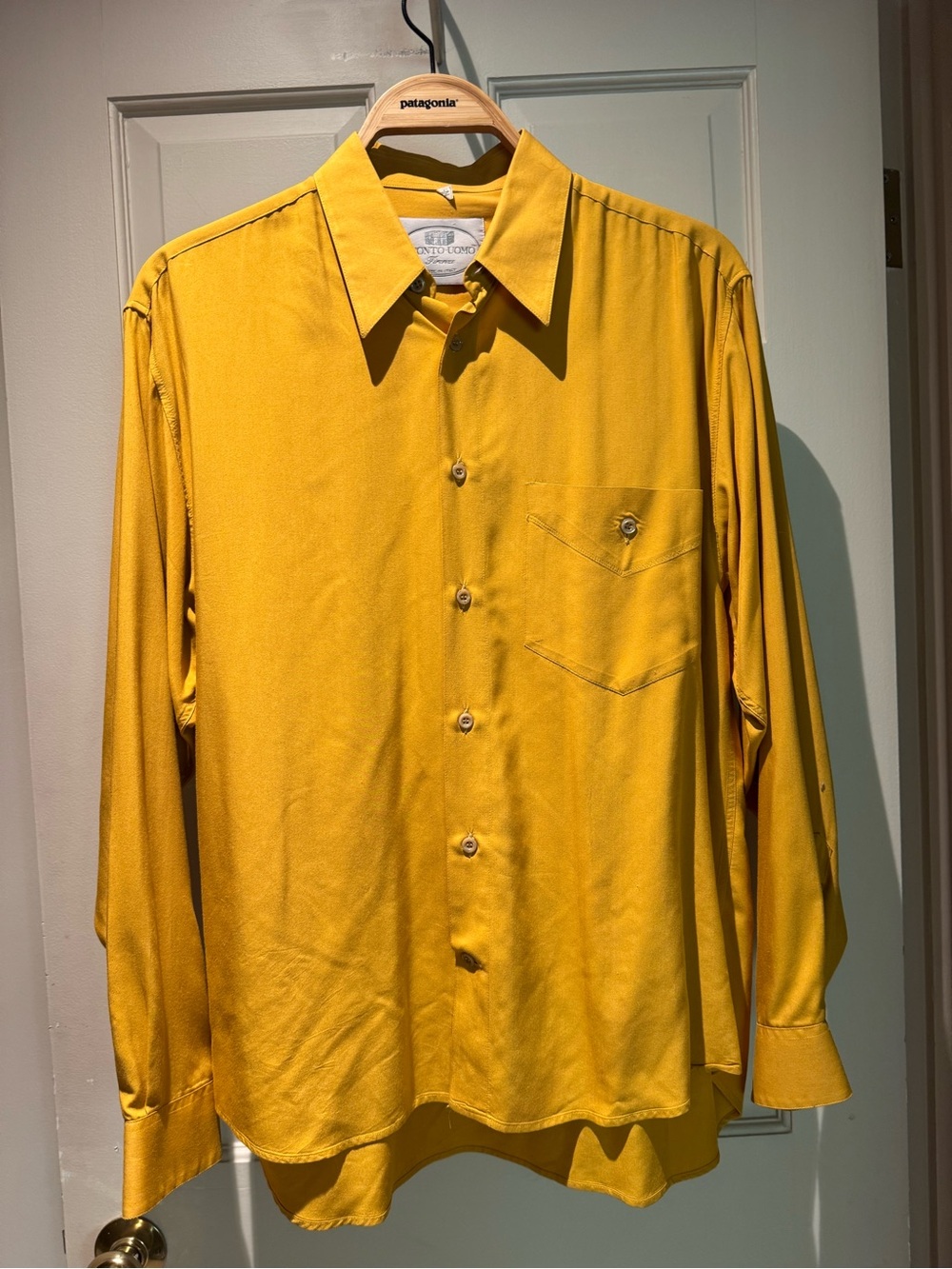 Pronto Uomo Men's Mustard Yellow Long-Sleeve Dress Shirt